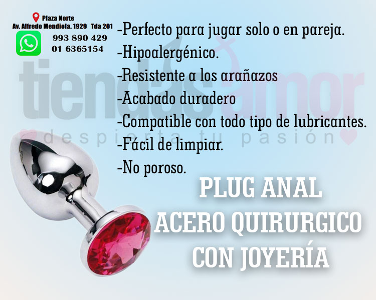 PLUG ANAL DE METAL CON BASE VENTOSA-TIENDAS AMOR 993890429